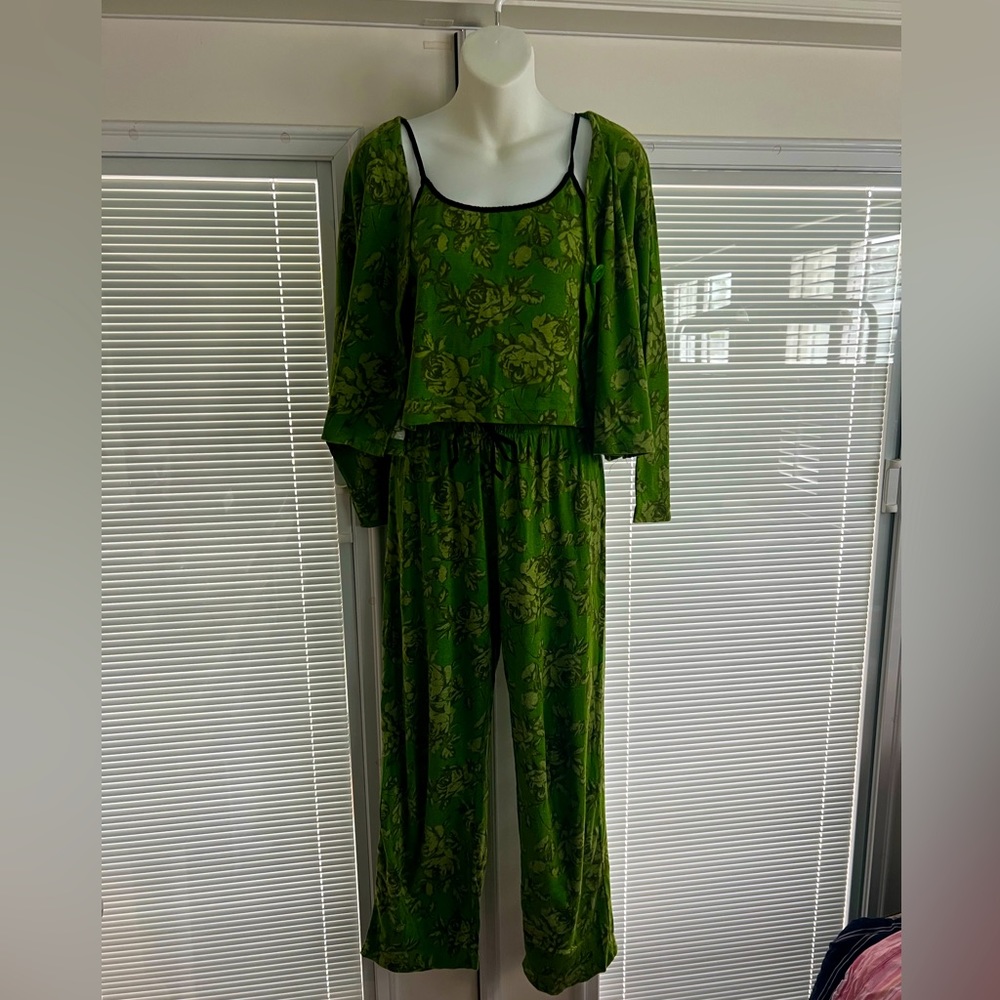 Victoria secret three piece pajama set.  Jacket,cami , and pant. Size XS